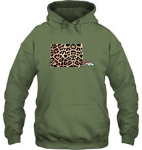 Load image into Gallery viewer, Denver Broncos panther pattern state map shirt
