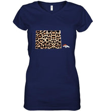 Load image into Gallery viewer, Denver Broncos panther pattern state map shirt

