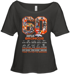 60 years of denver broncos signed shirt