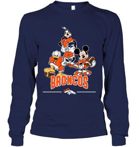 Denver Broncos mickey donald goofy fan shirt