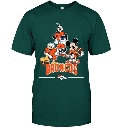 Denver Broncos mickey donald goofy fan shirt