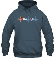 Load image into Gallery viewer, Denver Broncos Colorado Avalanche heartbeat shirt
