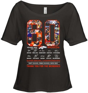 60 years of Denver Broncos thank you for the memories shirt