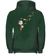 Load image into Gallery viewer, Denver Broncos daisy butterfly fan shirt
