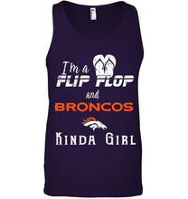Load image into Gallery viewer, I'm a flip flop and Denver Broncos kinda girl shirt
