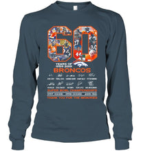 Load image into Gallery viewer, 60 years of denver broncos signed shirt
