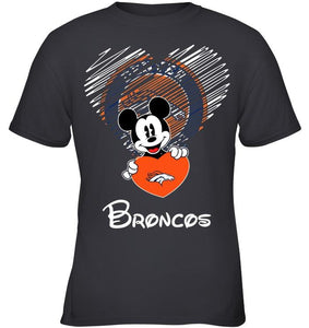 Mickey loves Denver Broncos fan hoodie