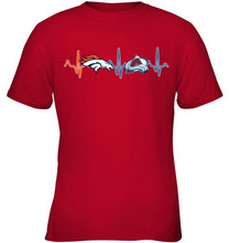 Load image into Gallery viewer, Denver Broncos Colorado Avalanche heartbeat shirt
