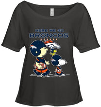 Load image into Gallery viewer, Here we go Denver Broncos snoopy shirt
