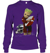 Load image into Gallery viewer, Groot loves Denver Broncos fan hoodie
