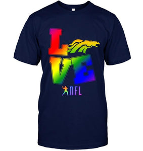 Love Denver Broncos lgbt NFL shirt