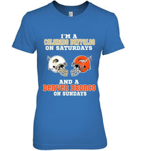 Load image into Gallery viewer, I&#39;m Colorado Buffaloe on saturdays and Denver Bronco on sundays shirt
