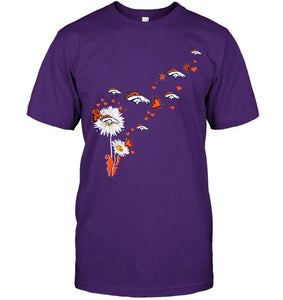 Denver Broncos daisy butterfly fan shirt