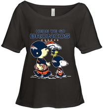 Load image into Gallery viewer, Here we go Denver Broncos snoopy shirt
