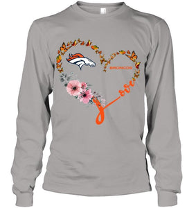 Denver Broncos butterfly heart shirt