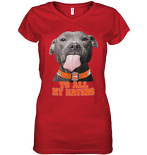 Load image into Gallery viewer, Denver Broncos to all my haters pitbull shirt
