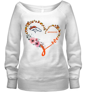 Denver Broncos butterfly heart shirt