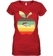 Load image into Gallery viewer, Denver Broncos teacher apple retro shirt
