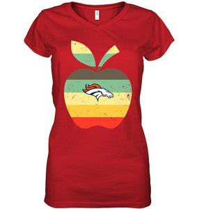 Denver Broncos teacher apple retro shirt