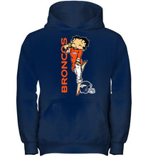 Load image into Gallery viewer, Denver Broncos betty boop fan shirt
