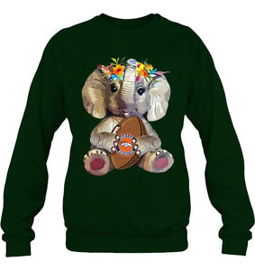 Elephant loves Denver Broncos shirt