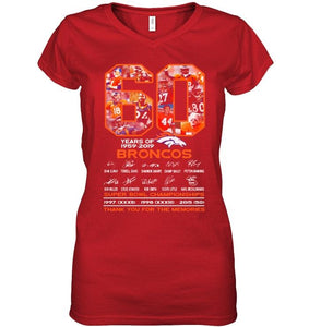 60 years of denver broncos signed shirt