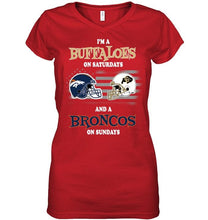 Load image into Gallery viewer, I'm Colorado Buffaloes on Saturdays and Denver Broncos on Sundays shirt

