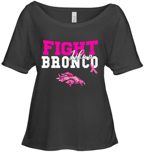 Fight like a Bronco Denver Broncos br east cancer support fan shirt