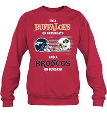 Load image into Gallery viewer, I'm Colorado Buffaloes on Saturdays and Denver Broncos on Sundays shirt
