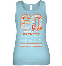 Load image into Gallery viewer, 60 years of denver broncos signed shirt
