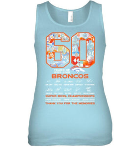 60 years of denver broncos signed shirt