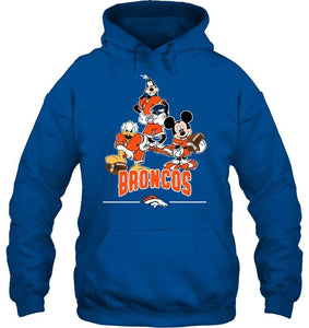 Denver Broncos mickey donald goofy fan shirt