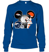 Load image into Gallery viewer, Denver Broncos Minnie cheerleader shirt
