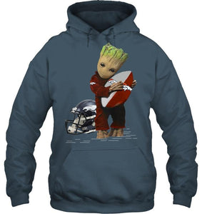 Groot loves Denver Broncos fan hoodie