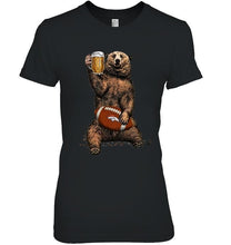 Load image into Gallery viewer, Denver Broncos Beer drinking bear shirt
