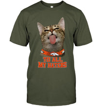 Load image into Gallery viewer, Denver Broncos cat to all my haters shirt
