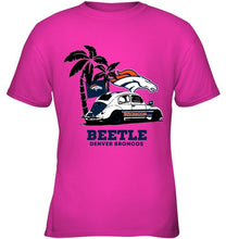 Load image into Gallery viewer, Beetle Denver Broncos on beach shirt
