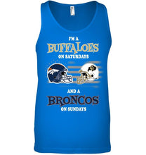 Load image into Gallery viewer, I'm Colorado Buffaloes on Saturdays and Denver Broncos on Sundays shirt
