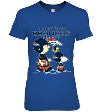 Load image into Gallery viewer, Here we go Denver Broncos snoopy shirt
