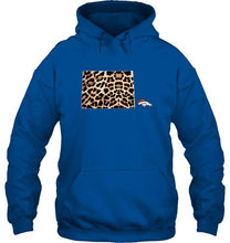 Load image into Gallery viewer, Denver Broncos panther pattern state map shirt
