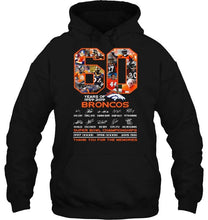 Load image into Gallery viewer, 60 years of denver broncos signed shirt
