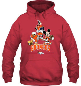 Denver Broncos mickey donald goofy fan shirt