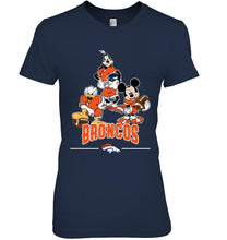 Load image into Gallery viewer, Denver Broncos mickey donald goofy fan shirt
