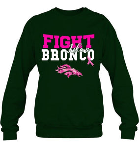 Fight like a Bronco Denver Broncos br east cancer support fan shirt