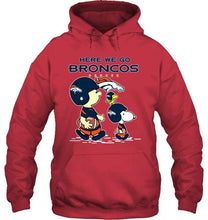 Load image into Gallery viewer, Here we go Denver Broncos snoopy shirt
