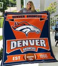 Load image into Gallery viewer, love denver broncos nfl national football league denver broncos quilt blanket
