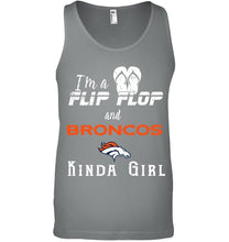 Load image into Gallery viewer, I'm a flip flop and Denver Broncos kinda girl shirt
