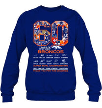 Load image into Gallery viewer, 60 years of denver broncos signed shirt
