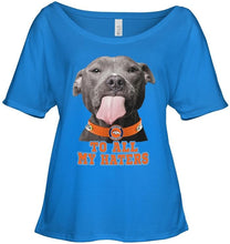 Load image into Gallery viewer, Denver Broncos to all my haters pitbull shirt
