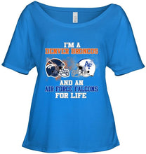 Load image into Gallery viewer, i'm a Denver Bronco and an Air Force Falcon for life shirt
